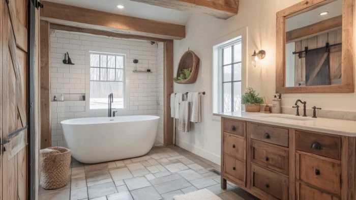 Badezimmer im skandinavischen Stil
