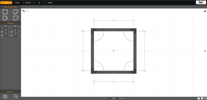 Die perfekte 3D-Badplanung: In nur vier Schritten zum neuen Traumbad 11 Einfache Darstellung eines 4 Quadratmeter großen Bades