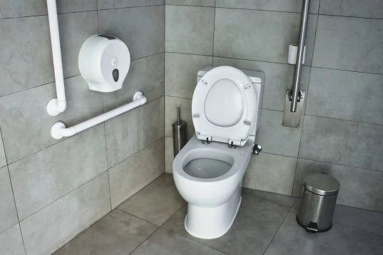 Behindertengerechtes WC mit Standtoilette