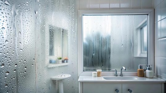 Lüftung im Bad ohne Fenster – So verhindern Sie Schimmelbildung 5 Beschlagene Spiegel mit Kondenswasser