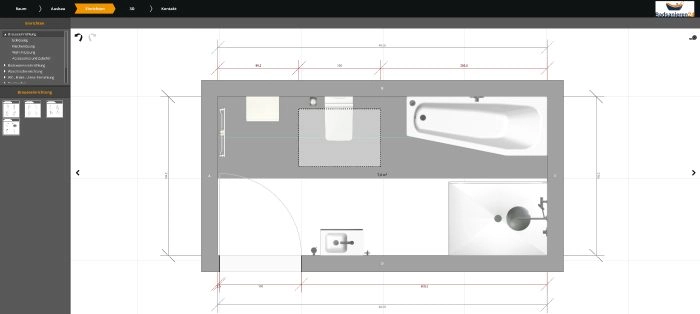 Bad mit Dachschräge – Tipps & Gestaltungsideen für das Dachgeschoss 7 Dachschraege als grauer Bereich im Badplaner