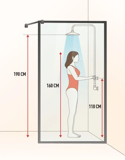 Duscharmatur-Höhe: Tipps für die perfekte Installation im Bad 5 Duscharmatur-Höhe 110cm