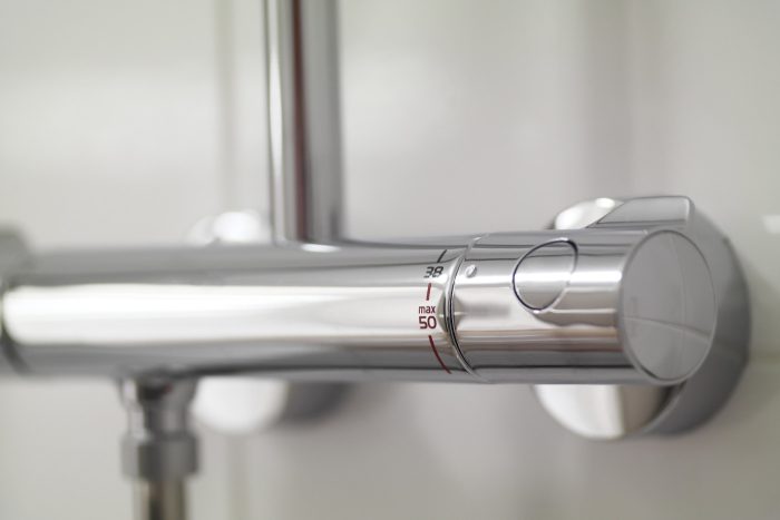 Edelstahl Armatur mit Thermostat