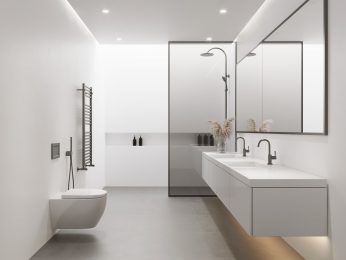 Fugenlose Dusche oder traditionelle Fliesen: Was ist besser? 6 Einseitige offene Walk-In-Dusche