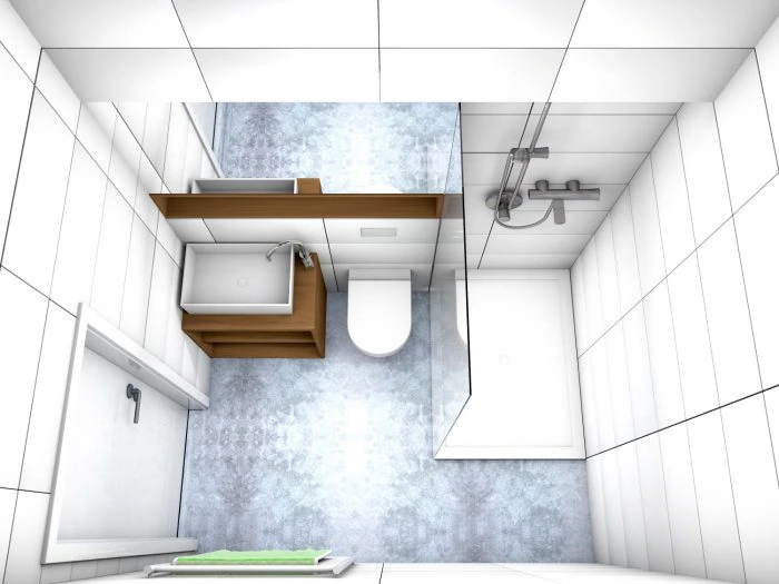 Gäste WC - kleine Räume, Große Wirkung: 7 Ideen 5 Grundriss kleines Badezimmer mit Dusche