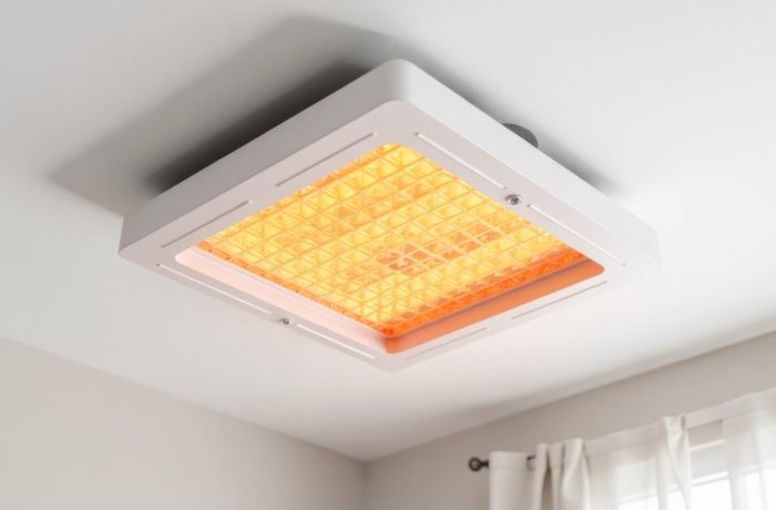 Infrarotheizung an der Decke
