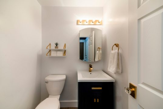 Kleines Gäste-WC ohne Dusche in Aktion