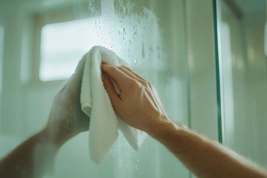 Lüftung im Bad ohne Fenster – So verhindern Sie Schimmelbildung 14 Manuelles Abwischen von Flächen