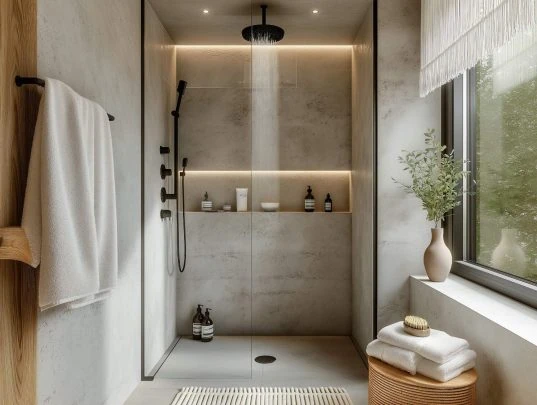Badezimmer-Trockenbau-Ideen vom Profi: mehr Stil und Funktionalität 20 Nischenbeleuchtung