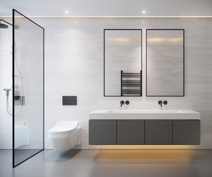 Premium-Badezimmer mit begehbarer Dusche