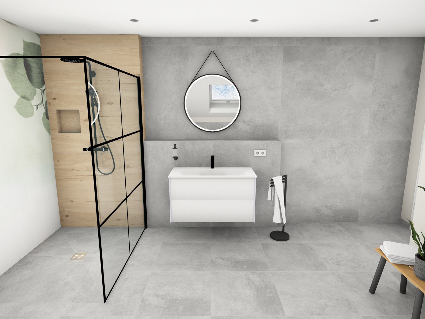 Bad halbhoch gefliest modern - Inspirationen für Ihr Bad