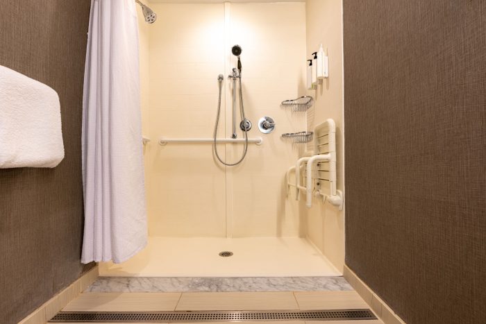 Rollstuhlzugaengliche Dusche