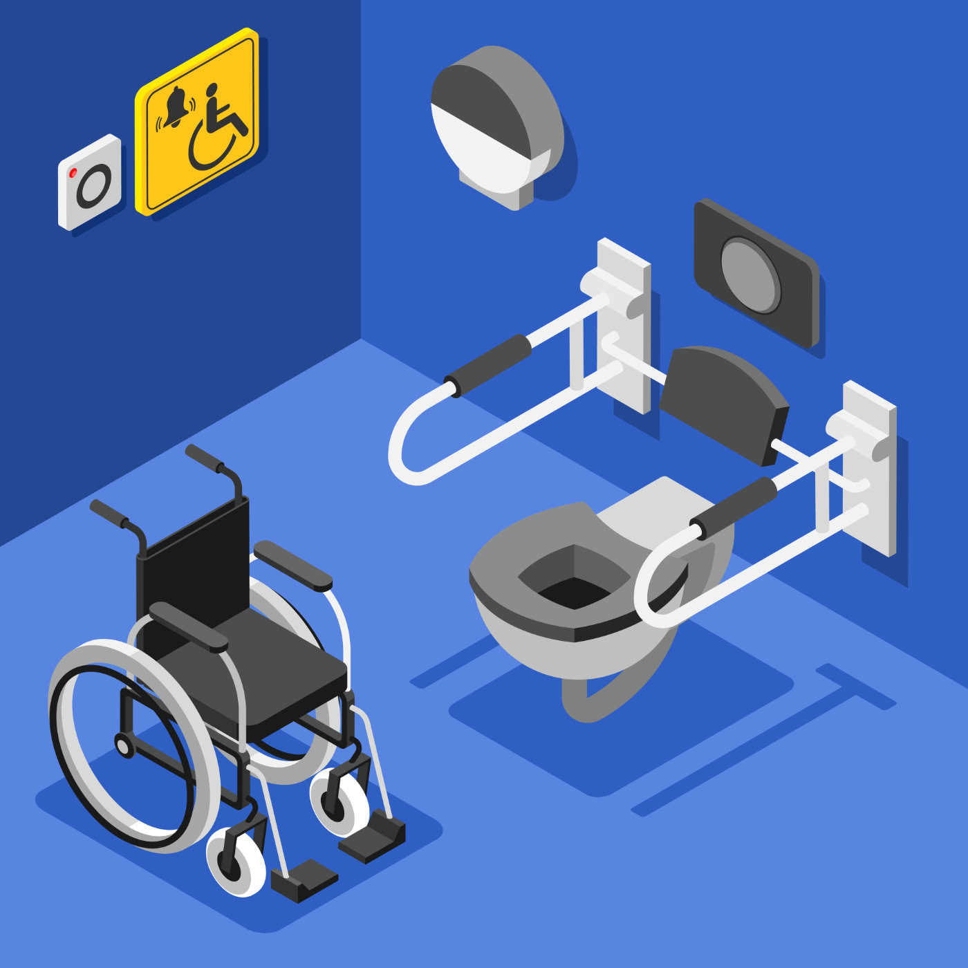 Accessible Environment Composition Schaubild behinderten WC