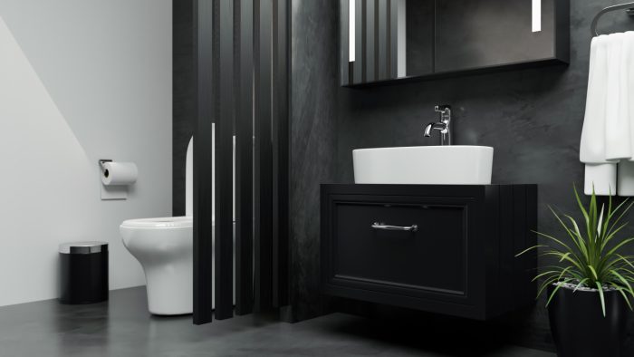 Gäste-WC renovieren: Tipps für jedermann 13 Schwarz-weiße Kontraste wirken modern und behaglich