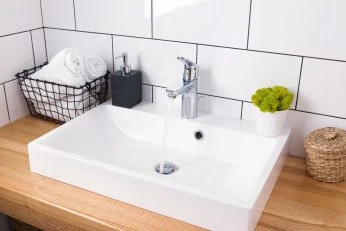 Typisches Einzelwaschbecken