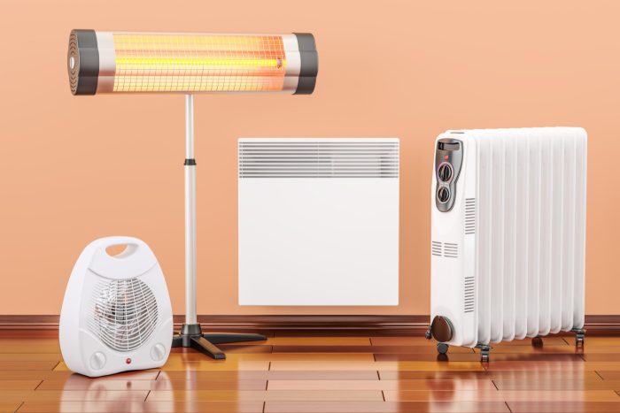 Verschiedene Varianten von Elektroheizungen