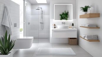 Begehbare Dusche: Maße, Kosten & Tipps zur perfekten Gestaltung 7 Weisses Badezimmer mit begehbarer Dusche