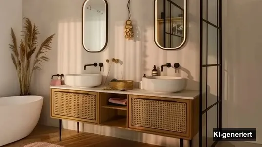 Badezimmer in edler Holzoptik