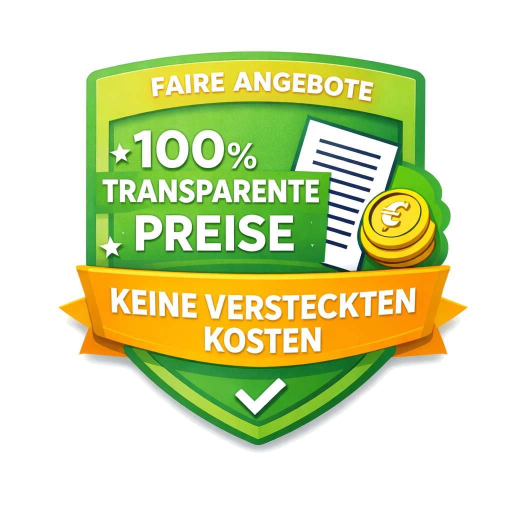 Faire Preise - 100% transparent