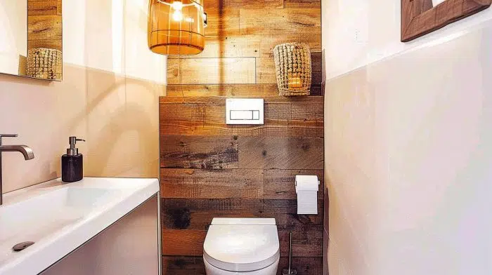 Gäste WC renovieren 9 Gäste-WC mit Fliesen in Holz-Optik
