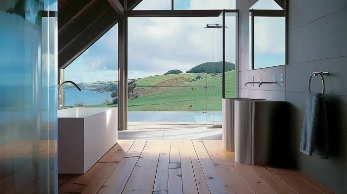 Exklusive Luxus-Badezimmer Designs für höchsten Komfort 10 Luxus-Badezimmer mit Blick in die Landschaft