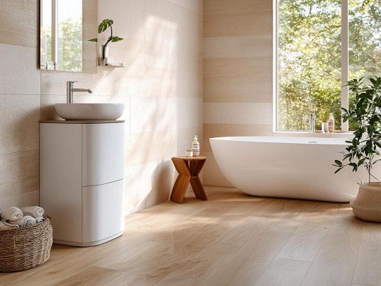 moderne Badmöbel mit eleganten Rundungen